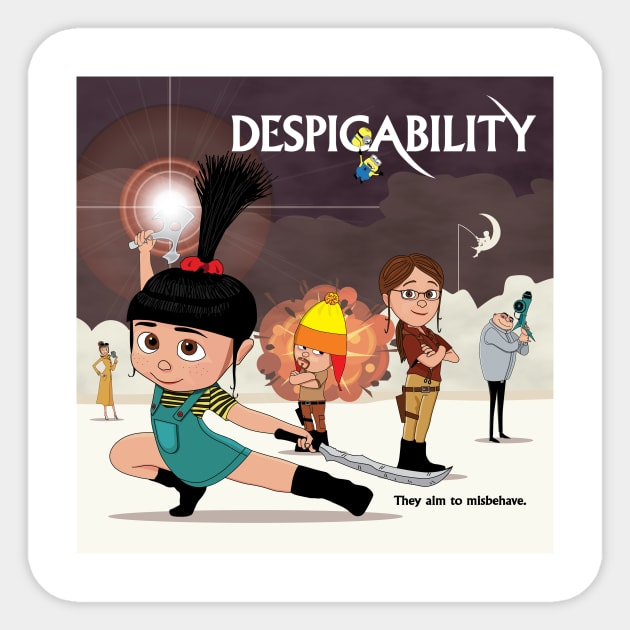 Despicability Sticker by MikesStarArt